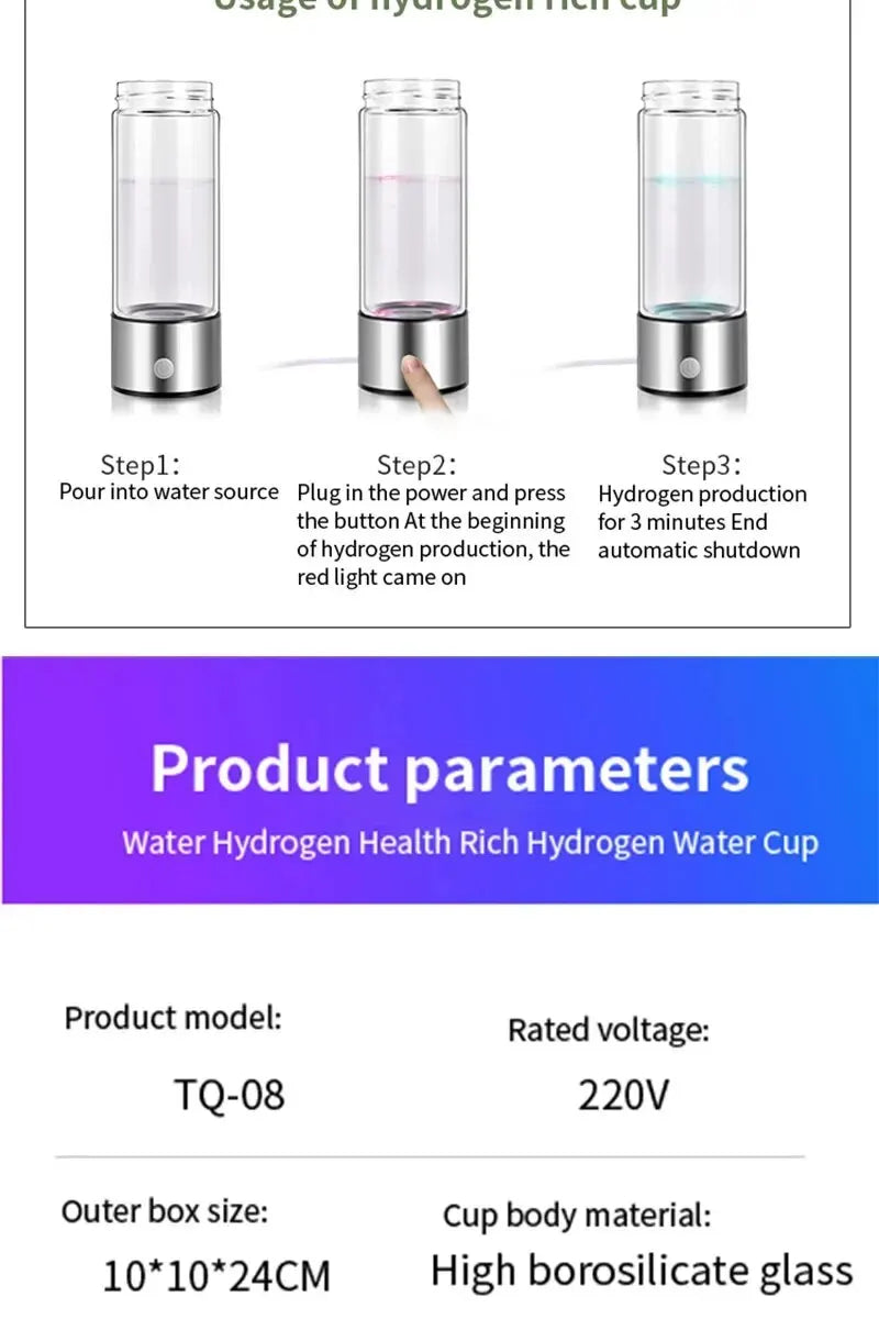 HydroVitality Hydrogen Water Bottle
